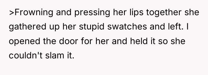 >Frowning and pressing her lips together she gathered up her...