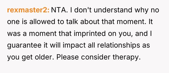 rexmaster2 NTA. I don't understand why no one is allowed...