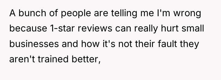 A bunch of people are telling me I'm wrong because...