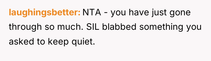 laughingsbetter NTA - you have just gone through so much....