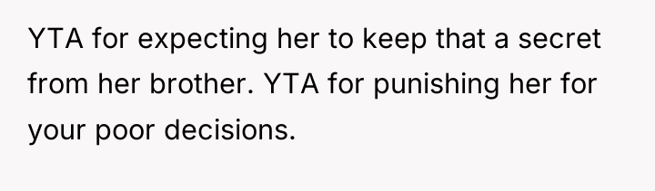 YTA for expecting her to keep that a secret from...