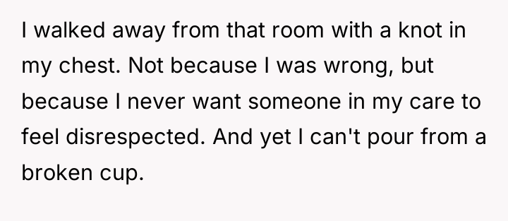 I walked away from that room with a knot in...