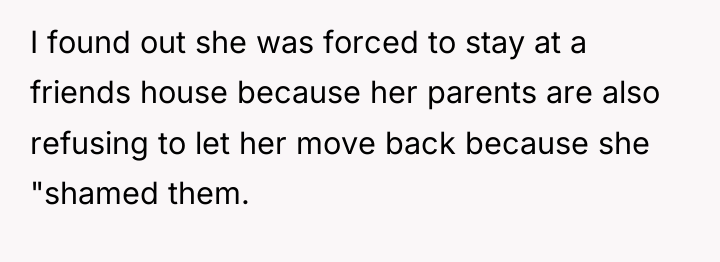 I found out she was forced to stay at a...