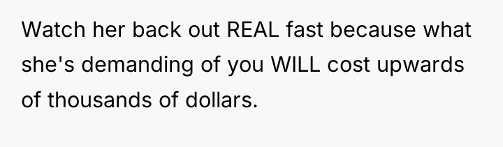 Watch her back out REAL fast because what she's demanding...