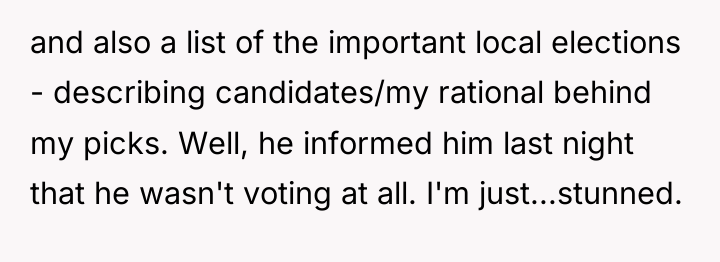 and also a list of the important local elections -...