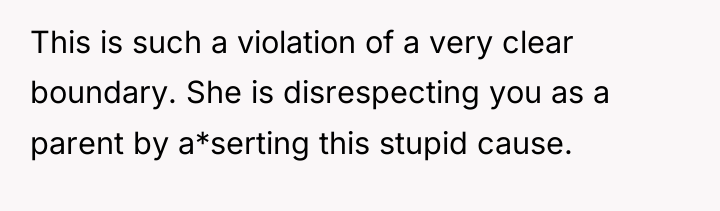 This is such a violation of a very clear boundary....