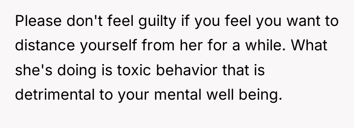 Please don't feel guilty if you feel you want to...