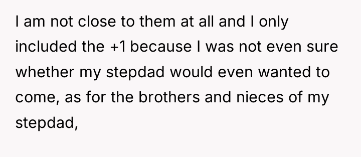 I am not close to them at all and I...
