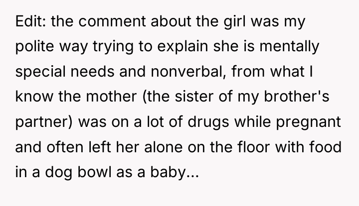 Edit: the comment about the girl was my polite way...