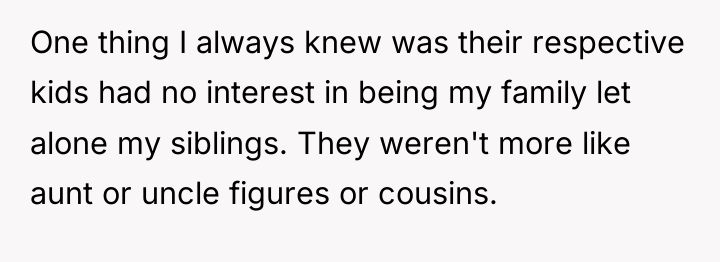 One thing I always knew was their respective kids had...