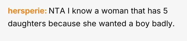 hersperie NTA I know a woman that has 5 daughters...