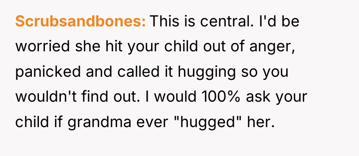 Scrubsandbones This is central. I'd be worried she hit your...