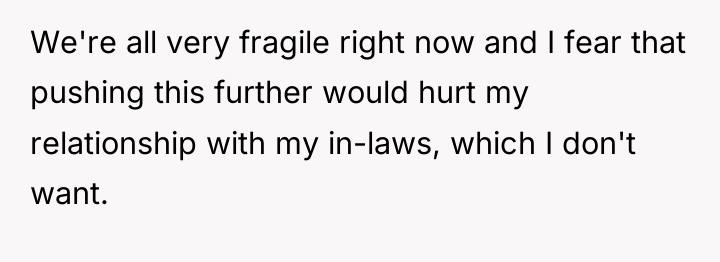 We're all very fragile right now and I fear that...