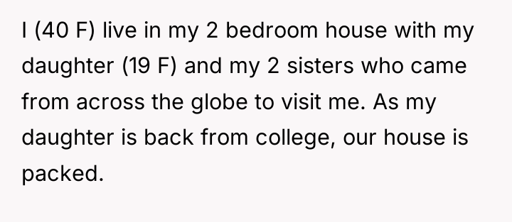 I (40 F) live in my 2 bedroom house with...