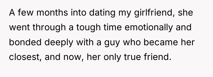 A few months into dating my girlfriend, she went through...