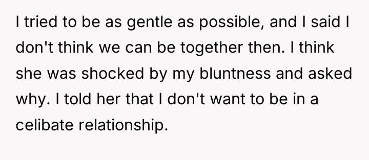 I tried to be as gentle as possible, and I...