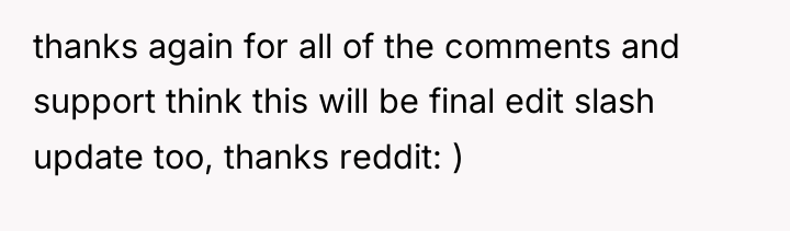 thanks again for all of the comments and support think...