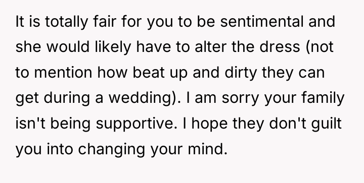 It is totally fair for you to be sentimental and...