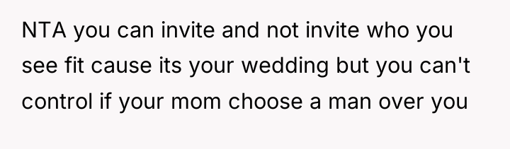 NTA you can invite and not invite who you see...