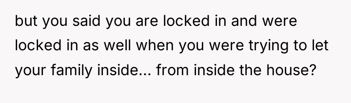 but you said you are locked in and were locked...