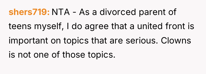 shers719 NTA - As a divorced parent of teens myself,...