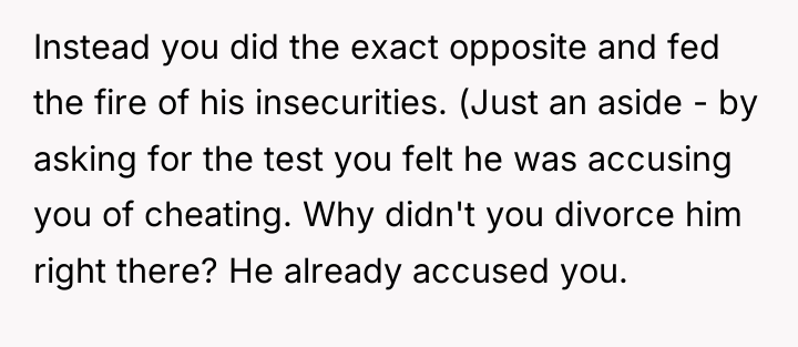 Instead you did the exact opposite and fed the fire...