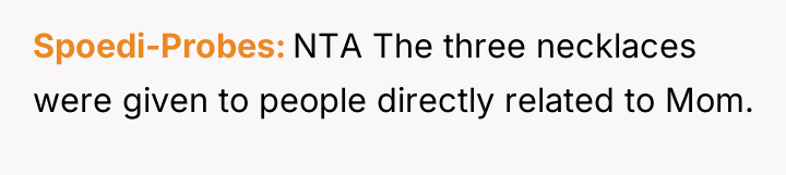 Spoedi-Probes NTA The three necklaces were given to people directly...