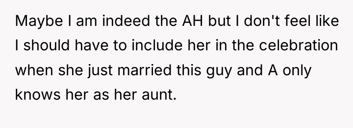 Maybe I am indeed the AH but I don't feel...