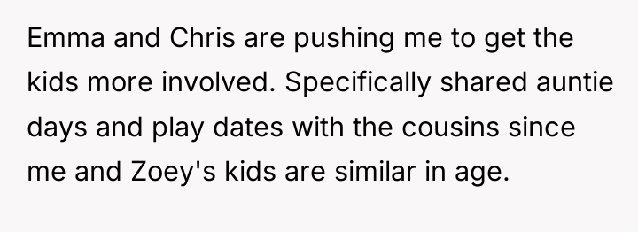 Emma and Chris are pushing me to get the kids...