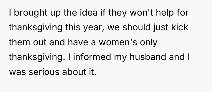 I brought up the idea if they won't help for...