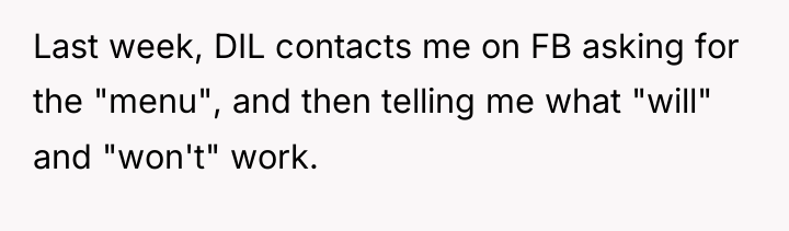 Last week, DIL contacts me on FB asking for the...