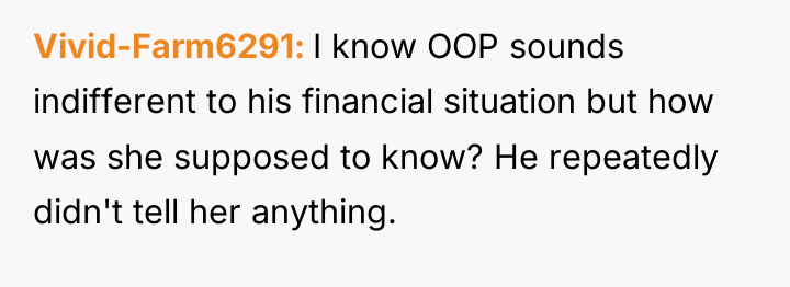 Vivid-Farm6291 I know OOP sounds indifferent to his financial situation...