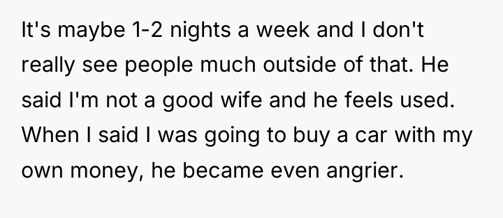 It's maybe 1-2 nights a week and I don't really...
