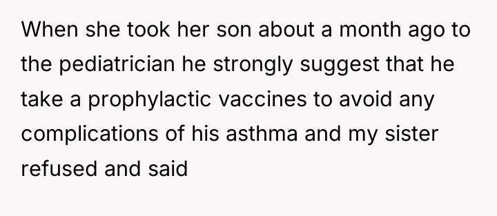 When she took her son about a month ago to...
