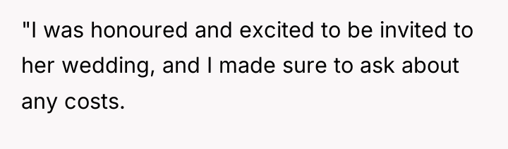 "I was honoured and excited to be invited to her...