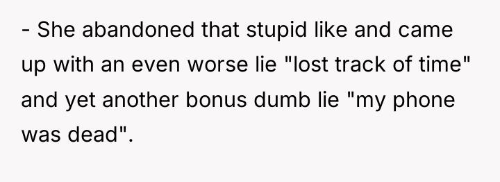 - She abandoned that stupid like and came up with...