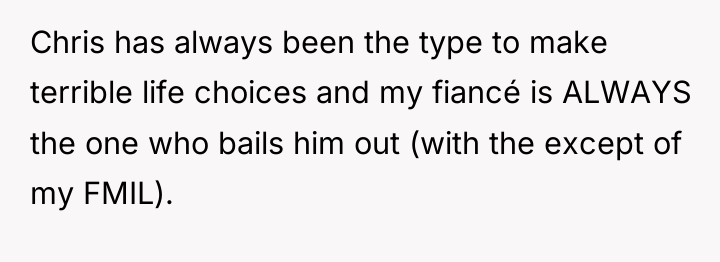Chris has always been the type to make terrible life...
