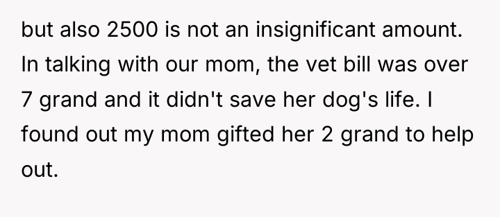 but also 2500 is not an insignificant amount. In talking...