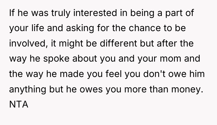 If he was truly interested in being a part of...