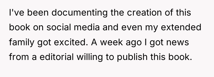 I've been documenting the creation of this book on social...