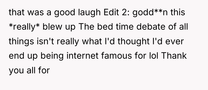 that was a good laugh Edit 2: godd**n this *really*...