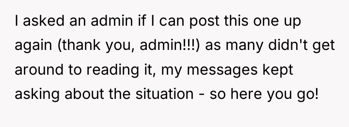 I asked an admin if I can post this one...