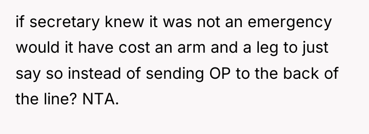 if secretary knew it was not an emergency would it...