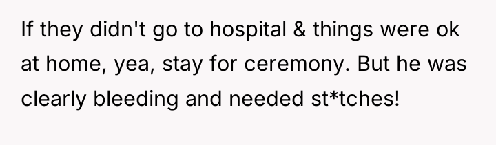 If they didn't go to hospital & things were ok...