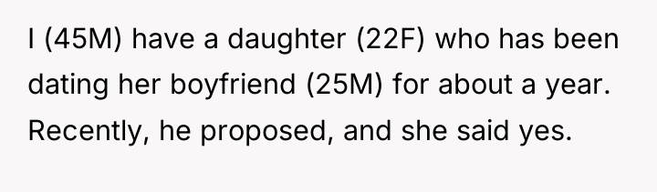 I (45M) have a daughter (22F) who has been dating...