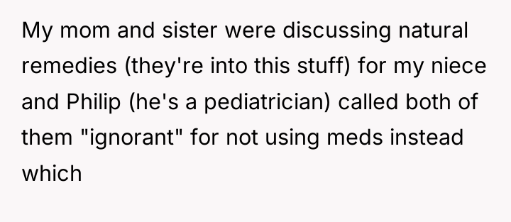 My mom and sister were discussing natural remedies (they're into...