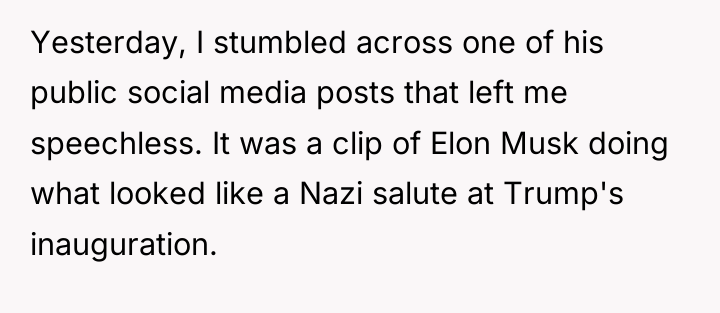 Yesterday, I stumbled across one of his public social media...