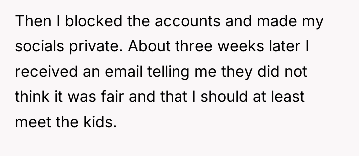 Then I blocked the accounts and made my socials private....
