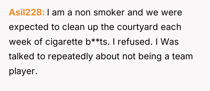 Asil228 I am a non smoker and we were expected...