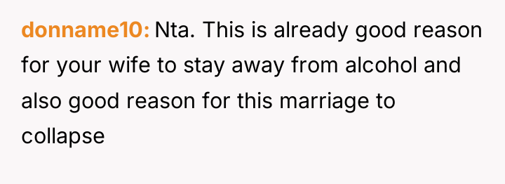 donname10 Nta. This is already good reason for your wife...